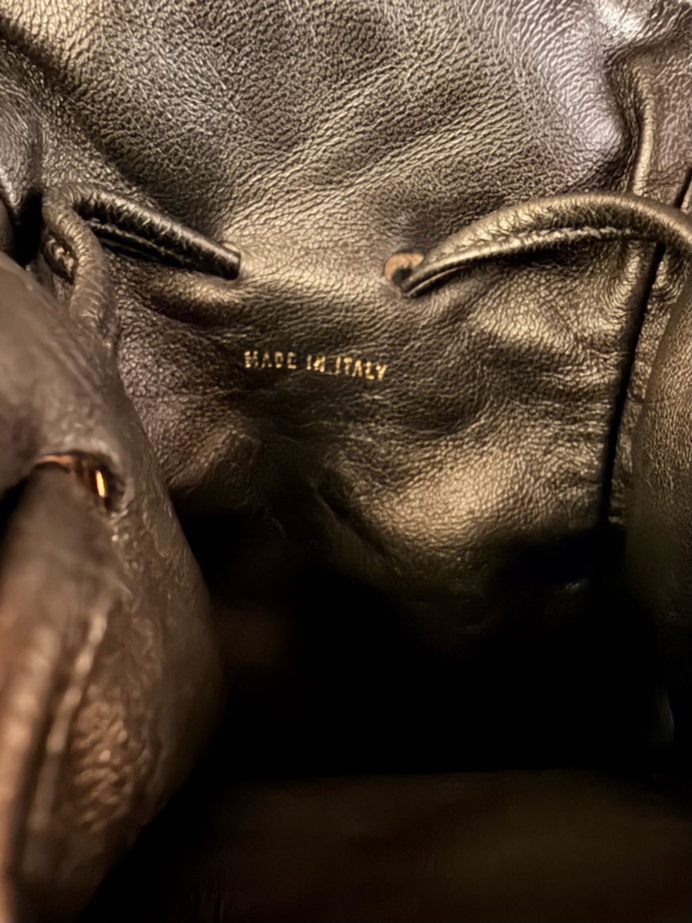 CHANEL Lambskin Leather Mini Drawstring Bag with Black Trim - Picture 8 of 9